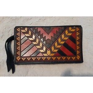 Idyllwind by Miranda Lambert Multicolor Layered Leather Wallet | Checkbook Cover